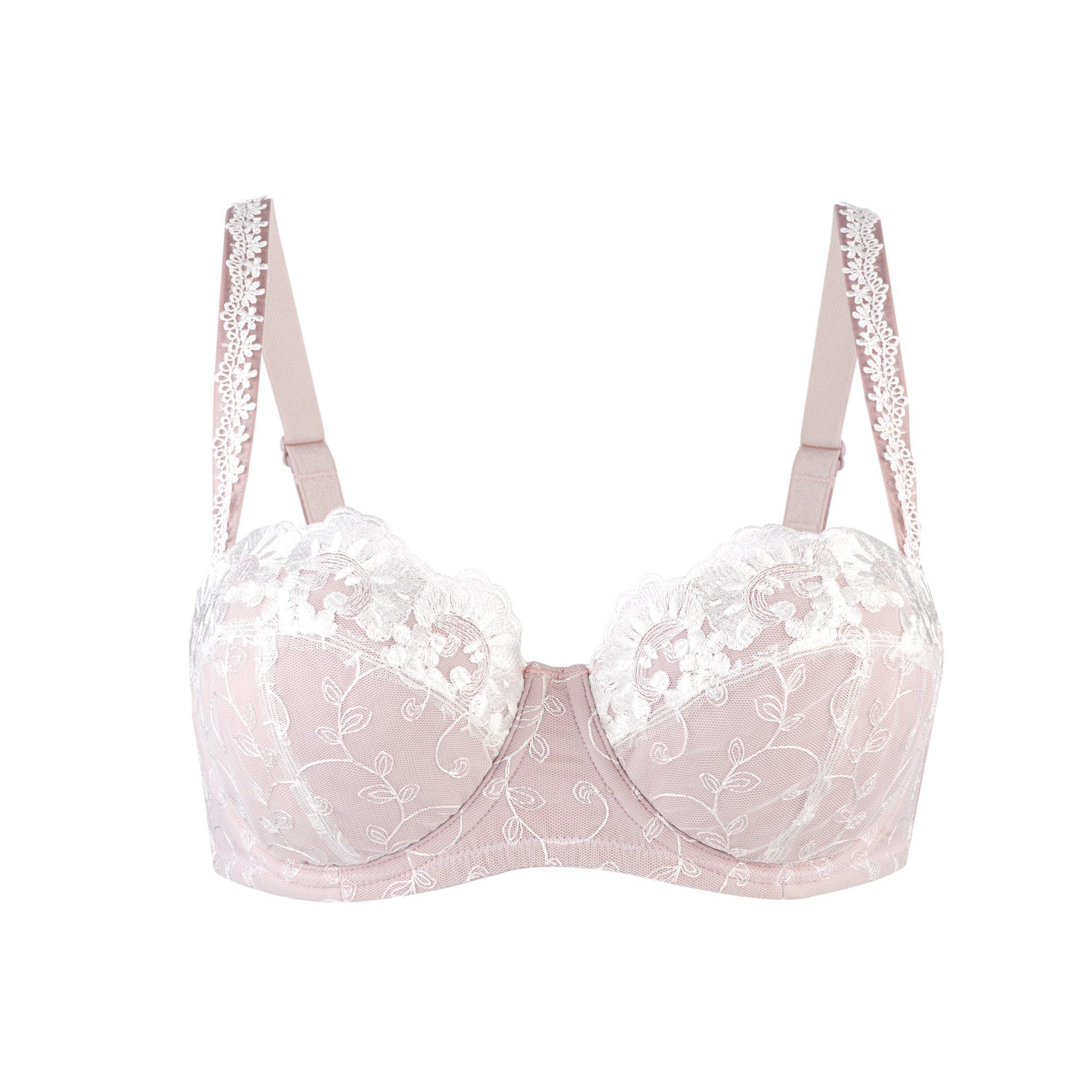 Buy A-GG Pink Floral Lace Post Surgery Front Fastening Bra 34E