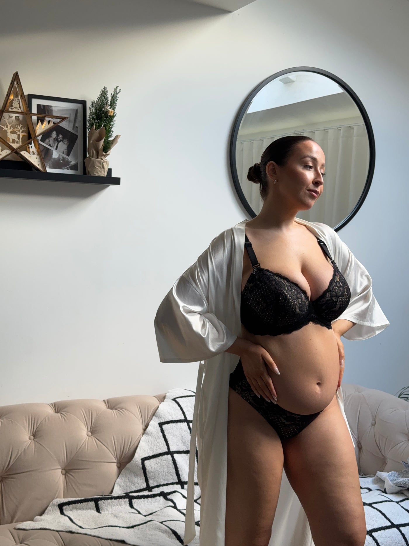 Debbie Lace Organic Cotton & Silk Plunge Bra