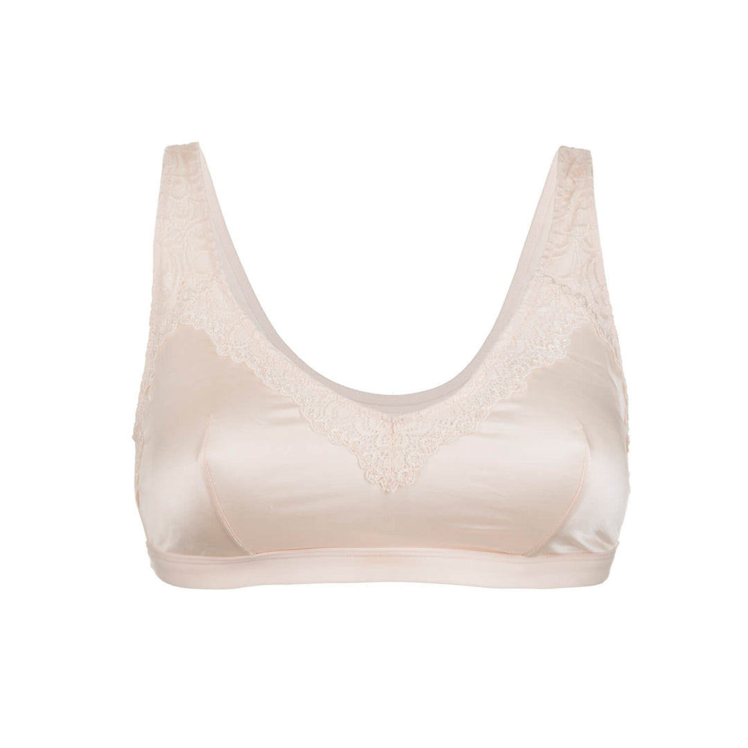 Organic cotton back support non-wired sports bra
