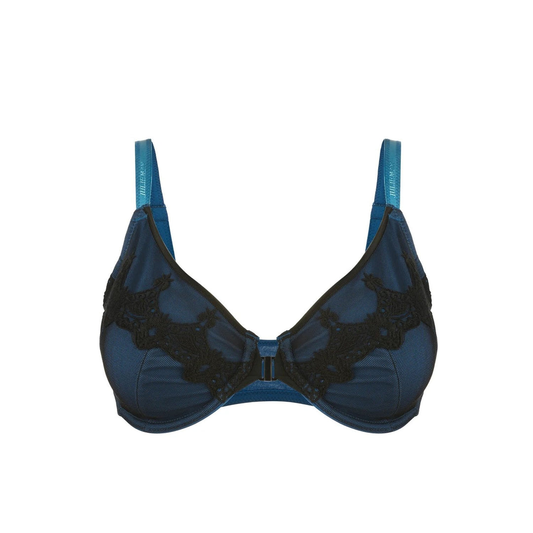 Front fastening organic cotton full cup bra