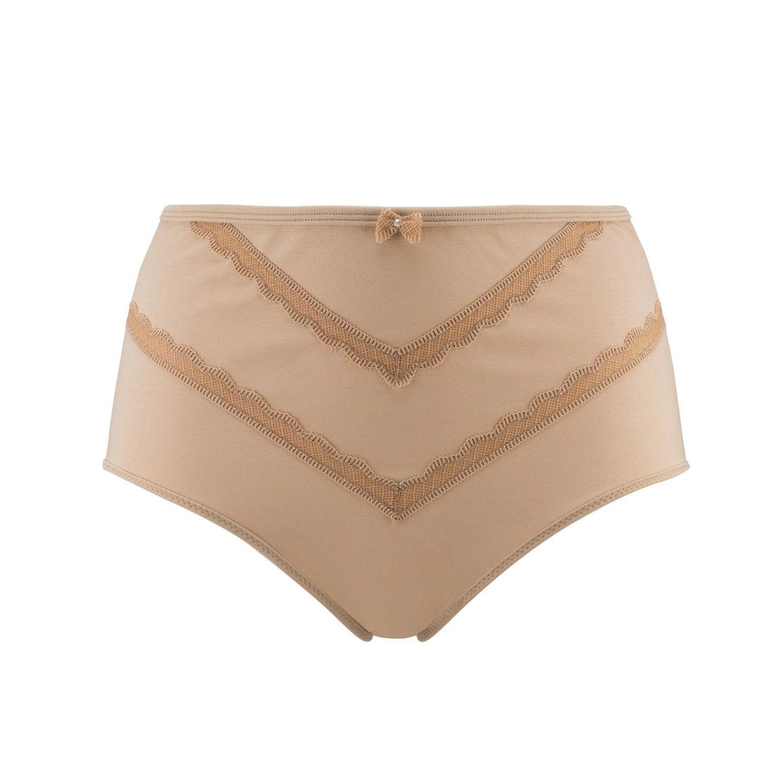 Certified organic cotton high-waisted full brief knickers