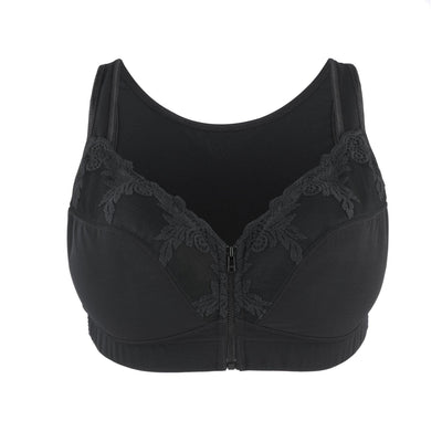 Acacia Back Support Front Closure Silk & Organic Cotton Sports Bra - Juliemay Lingerie