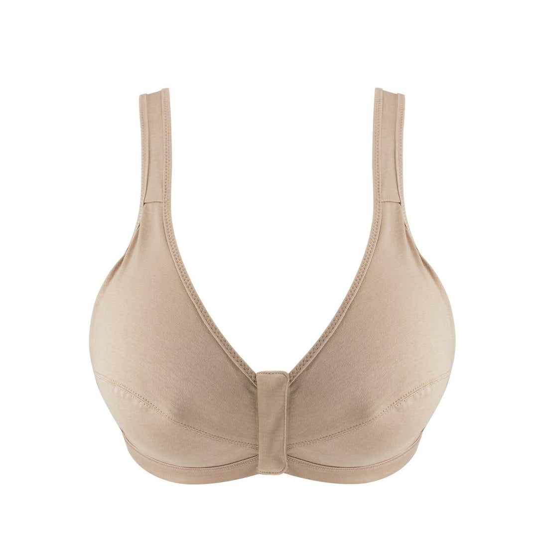 Shell Full Cup Front Closure Silk and Organic Cotton Wireless Bra – Juliemay Lingerie