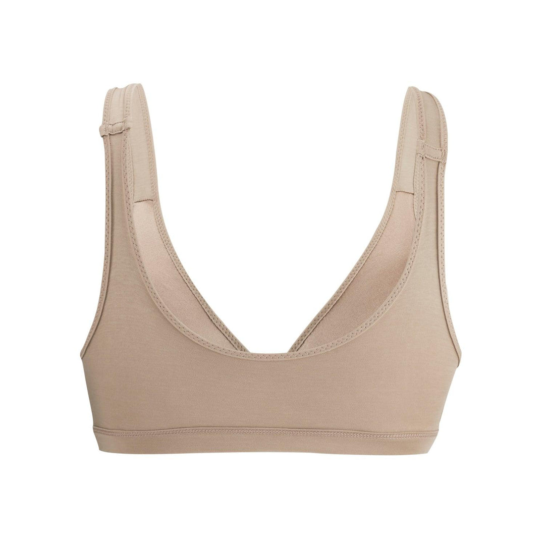 Shell Full Cup Front Closure Silk and Organic Cotton Wireless Bra, view 3 – Juliemay Lingerie