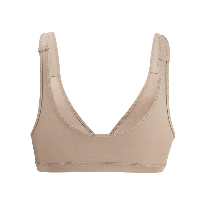 Shell Full Cup Front Closure Silk and Organic Cotton Wireless Bra, view 3 – Juliemay Lingerie