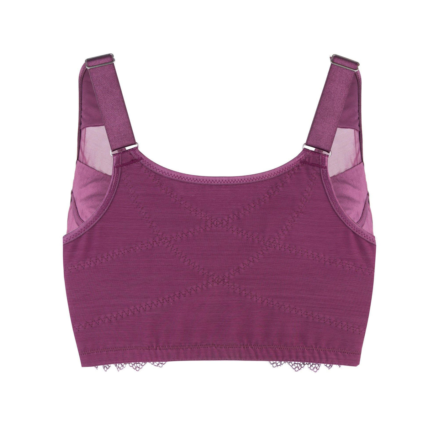 Claret Silk Back Support Cotton Sports Bra (Multiple colors available) - Juliemay Lingerie