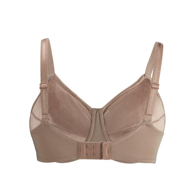 Warm Golden-Supportive Non-Wired Silk & Organic Cotton Full Cup Bra with removable paddings - Juliemay Lingerie
