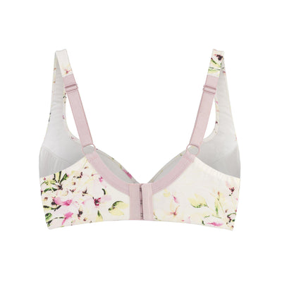 Sunbleached Floral Silk & Organic Cotton Supportive Bra - Juliemay Lingerie