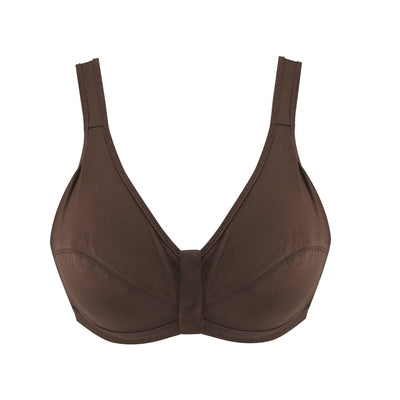 Cocoa - Full Cup Front Closure Silk & Organic Cotton Wireless Bra - Juliemay Lingerie