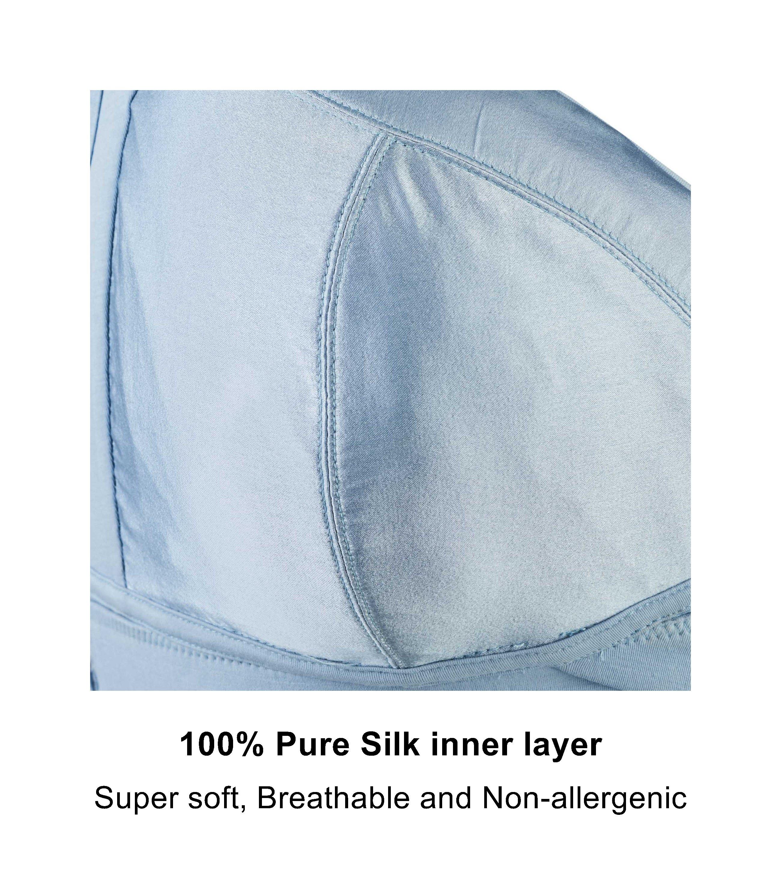 Sexy Pure Silk Bra 100% Mulberry Silk Anti-allergy Silk Padded
