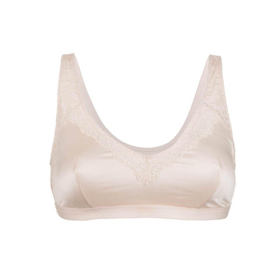 Back Support Full Coverage Wireless Organic Cotton bra (Champagne & Black) - Juliemay Lingerie