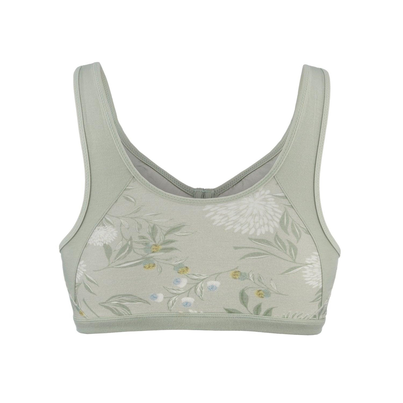 Back Support Certified Organic Cotton Sports Bra (Floral Spritz & Lily white)  – Juliemay Lingerie UK