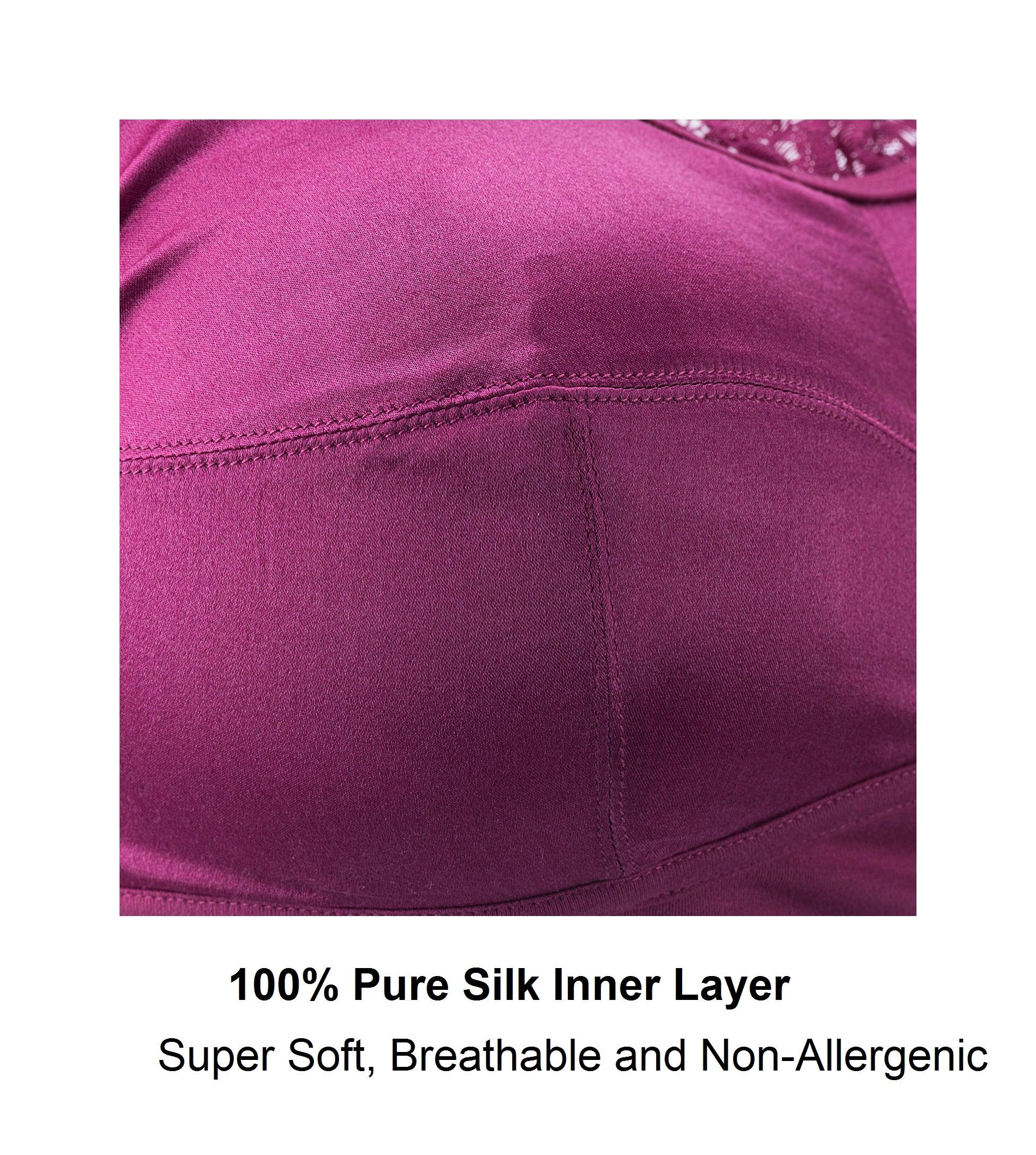 Claret Silk Back Support Cotton Sports Bra (Multiple colors available) –  Juliemay Lingerie UK