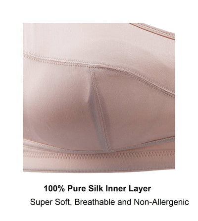 Peony-Silk & Organic Cotton Non Wired Bra - Juliemay Lingerie