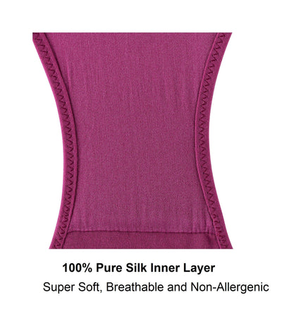 Fuchsia - High Waisted Silk & Organic Cotton Full Brief - Juliemay Lingerie
