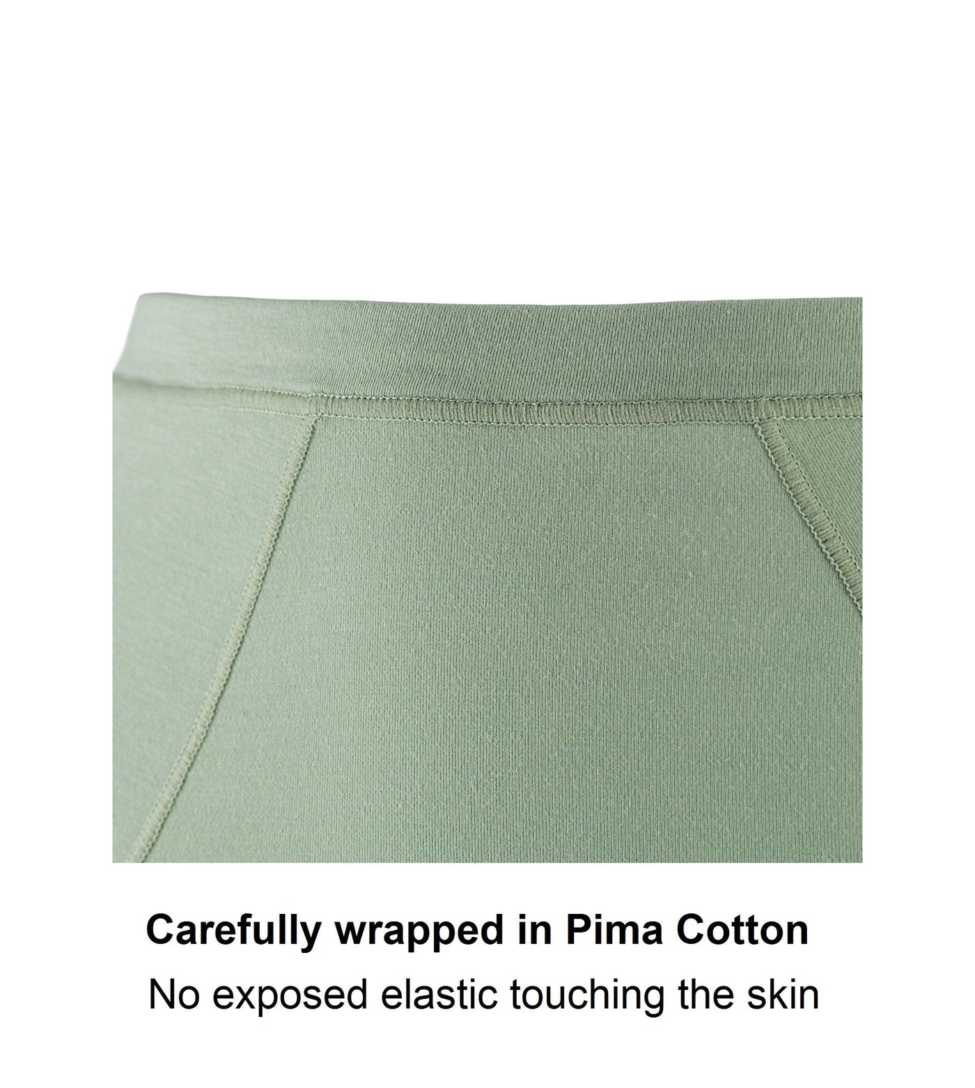 Marrow-High Waisted Silk & Organic Cotton Full Brief in Aspen Green - Juliemay Lingerie