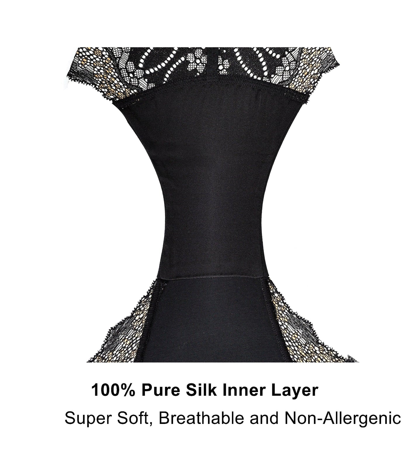 Lurex - High Waisted Silk & Organic Cotton Full Brief - Juliemay Lingerie